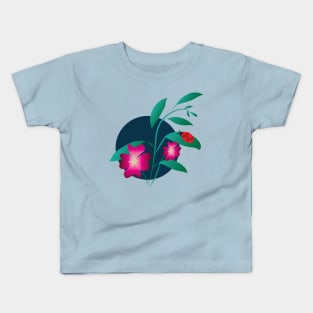 Flowers and the Moon Kids T-Shirt